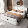 Ottoman Bed 4ft6 Double Upholstered Storage Bed Frame with LED Headboard