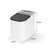 12KG/24H PORTABLE ICE MAKER COUNTERTOP ICE MAKER MACHINE SELF-CLEANING FUNCTION