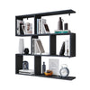 Black Book Shelves Wall Mounted Display Shelf Storage Rack Decorative Open Unit