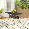 Set of 7 Outdoor Garden Cast Aluminum Furniture Table & 6 Chairs Set w/Cushions