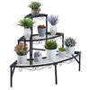 3 Tier Metal Plant Stand Corner Ladder Shelves Garden Flower Display Rack