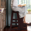 Folding 3 tier Step Stool Wooden Indoor Folding Stepladder Shelf Adults Kids