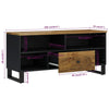 CIADAZ TV Cabinet 100x33x46 Solid Wood &Engineered Wood, Tv Unit, Tv Stand Y0B0