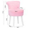 Upholstered Vanity Dressing Chair Makeup Table Stool Dining Chair Side Seat Back
