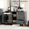 Cabinet Cupboard Sideboard Shelving Storage Drawer Unit Kitchen Living Room Grey