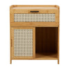 1 Drawer Compact Wooden Bedroom Bedside Cabinet Furniture Nightstand Side Table
