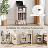 Vinyl Record Storage Table Living Room Turntable Display Shelf w/ Dividers