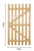 Lattice Wooden Picket Garden Gate Flat Top Pedestrian Side Gates Solid Pine Door