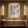 800x600mm LED Bathroom Mirror Anti-Fog High Definition Wall Hung Make-up Light