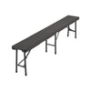Garden PE Rattan Picnic Dining Beer Table & Chairs Camp Bistro Trestle Bench Set
