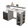 Computer Desk PC Table L-shaped Corner w/Shelves/Drawers Workstation Home Office