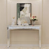 Large Crushed Diamond Silver Mirrored Console Table Lamp End Side Table Bedroom