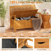 Outdoor Storage Bench Deck Box Patio Wood Storage Bench 125L Storage Seating