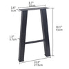 2Pcs 16 inch Industrial Steel Table Legs Stand Feet for Cafe Table/Bench/Cabinet