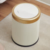 12L Modern Stripped Round Rubbish Waste Bins Dustbin Press Top Lid Bin Trash Can