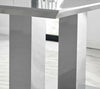 Grey High Gloss Large 6 Seat Rectangular Pillared Kitchen Dining Table