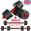 30 kg Dumbbell Barbell Weight Set Pair of Hand Weights Gym Fitness Workout