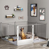 XXL Acrylic Dog Playpen Fence Safe Round Corner Guard Pet Whelping Box Cage Bed