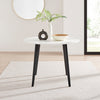 Koko White Round Dining Table with Black Legs 100cm