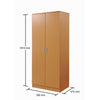 2 Door Compact Wardrobe Bedroom Storage Hanging Bar