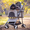 Large Pet Stroller Pushchair Folding Dog Cat Walk Travel Carrier with Rain Cover