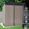 Galvanized Steel Garden Storage Shed Metal Outdoor Bike Shed with Doors