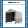 Garden Storage Shed Tent Galvanised Steel Frame Shelter w/Accessories LightGrey