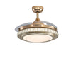 42" Invisible Ceiling Fan with Chandelier Light Remote Control 3 Colour Changing
