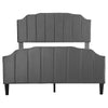 Panel Plush Upholstered Bed Frame 4ft6 Double Bed With Headboard & Footboard