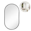 Metal Oval Black Frame Bathroom Bedroom Glass Makeup Vanity Mirror Wall Mounted