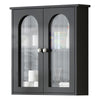 New Bathroom Cabinet With Shelf Wall Mounted For Bathroom Storage Black
