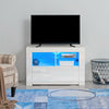 Modern White TV Unit Cabinet Stand High Gloss Doors Matt Body RGB LED Lights