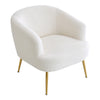 Modern Accent Chair Teddy Fleece Upholstered Leisure Armchair Single Sofa Chair