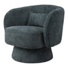 Knitted Velvet Swivel Cuddle Sofa Chair Single Tub Armchair Padded Seat w/Pillow