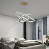 Gold Crystal Pendant Lights Chandelier LED Ceiling Light Dimmable Remote 3 Rings