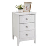New 3 Drawer Bedside Table Nightstand Stroage Cabinet Stylish Spray White