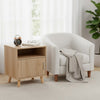 1 Door Compact Wooden Bedroom Bedside Cabinet Nightstand Side Table Storage Unit