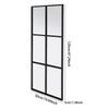 50x120CM WINDOW STYLE MIRROR LIVING ROOM DECOR HALLWAY GARDEN WALL GLASS (BLACK)