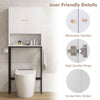 Bathroom Above Toilet Storage Shelf Free Standing Toilet Rack-White