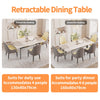 Stunning Extendable Dining Table Kitchen Dinner 8-12 Seater Marble Kitchen Room