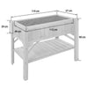 Raised Plant Bed Shelf Garden Wooden Box Flowers Herbs Vegetables Outdoor Patio