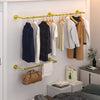 Extra Long Industrial Gold Pipe Clothing Rack Wall Ceiling Clothes Garment Rack