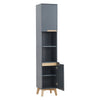 Modern Tall Cabinet 2 Door Shelves Bathroom Storage Unit MDF Wooden Furniture UK