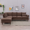 L-Shaped Corner Sofa, Sectional Couch with Built-in USB Port Chaise