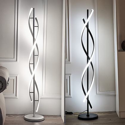 5FT Nordic Spiral Floor Lamps LED Corner Lamp Standing Light for Living Room
