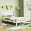 Double Size Wood Bed Frame with Headboard-White