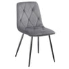 Set of 4 Velvet Dining Chairs Padded Seat Metal Legs Kitchen Home Office UK