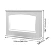34 '' embedded electric fireplace - LED wood flame heater - safety device white