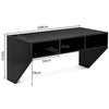 Wall Mounted Floating Computer Desk with 3 Storage Compartments（Black）
