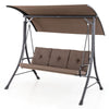 Garden Patio Swing Chair 2 Seater Hammock Bench with Adjustable Polyester Canopy